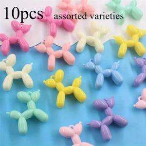 TEMU 10개 세트 아크릴 3D 풍선 강아지 펜던트 장식 비즈, 주얼리 DIY, 목걸이, 휴대폰 케이스 펜던트, 핸드메이드 액세서리, 가방 펜던트, 주얼리 액세서리 공예용