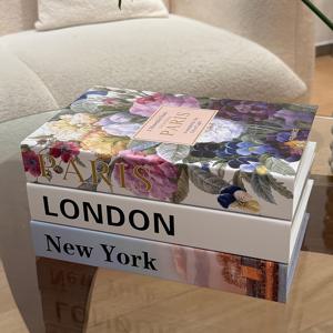 TEMU 3개 세트 홈 데코 북 라이트 럭셔리 대형 인조 책 - 커피 테이블 장식, 인테리어 인조 책장 장식, 거실, 침실, 사무실용