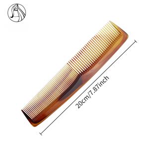 TEMU 앰버 투톤 이중 헤드 폭 촘촘한 기어 디자인 빗, 일반 모발용 플라스틱 강화재질, ABS 플라스틱 손잡이, 스타일리시하고 내구성 있는 헤어 스타일링 도구