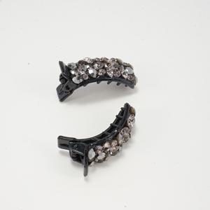 TEMU 다재다능 헤어핀, 반짝이는 엉킴 헤어 클립, 옆머리 클립, 고급 오리발 클립, 정교한 라인스톤, 고급스러운 라이트 럭셔리