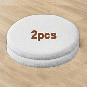 TEMU 2개 세트 라운드 리넨 스펀지 쿠션, 다다미 매트, 탈부착 및 세탁 가능한 키높이 쿠션, 미끄럼 방지 쿠션, 바닥 매트, 좌석 쿠션, 다양한 용도에 적합 (학교, 가정용 등)