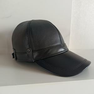 TEMU 정품 가죽 야구 모자, 두꺼운 보온감, 봄, 가을, 겨울용, 귀 보호 기능; 탑 레이어 소가죽으로 제작된 새로운 스타일, 야외 활동에 적합하며 휴일 선물로도 완벽