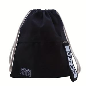 TEMU 드로스트링 백팩, 패셔너블한 학교 및 헬스장용 드로스트링 가방, 캐주얼 로프 백팩, 십대 및 여성을 위한 학교 배낭, 백팩/내구성 있는 소재/조절식 및 심플/보관이 용이함