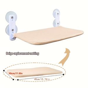 TEMU 1개 튼튼한 걸이형 고양이 해먹 교체망 - 깔끔한 소파 안전 디자인, 통기성 쿨링 해먹 교체망, 흔적 없는 벽걸이 접착제, 다층 스트랩 및 라운지, 접이식 해먹 공간 절약형 내구성 소재 - 완벽한 선물