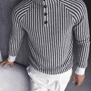 TEMU 남성 패션 컬러 블록 긴팔 헤링본 디자인, 부드러운 원단, 패셔너블하고 활용도 높음, 데일리 여행, 파티 모임에 적합