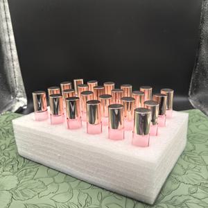 TEMU 24개입 핑크 스틸 볼 유리 롤러 병, 에센셜 오일 향수 롤온 병, 두통 및 눈 마사지용