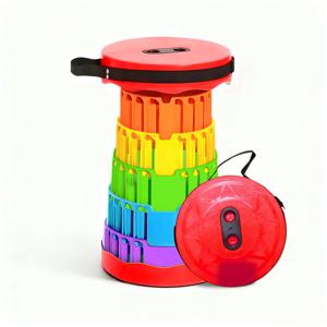 TEMU 260파운드까지 지지할 수 있는 휴대용 접이식 스툴, 높이 조절 가능, 야외 캠핑, 낚시, 여행 및 실내 사용에 적합