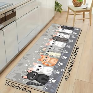 TEMU 심플한 규조토 욕실 주방 발매트，고양이 극세사 주방 화장실 욕실 현관 고양이 매트，주방발매트 규조흙방수매트，주방발매트 욕실 현관 러그 면 매트 발매트 신한 싱크대발매트 방수 충격완화 규조흙방수매트