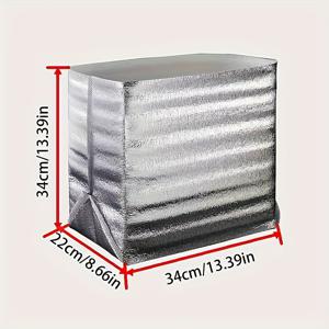 TEMU 8개 직사각형 알루미늄 호일 보온 가방, 알루미늄 호일 보온 가방, 보온 알루미늄 호일 봉투, 반사 보온 가방, 비식품 접촉용, 피크닉 가방, 보온 냉식 도시락, 점심 도시락 상자, 냉온 이중용 가방