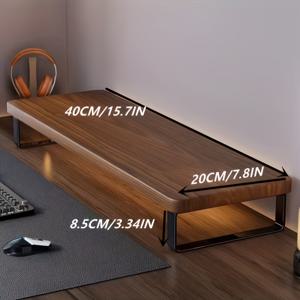 TEMU 공간절약형 싱글 플랫폼 스탠드, 착석자세 개선 및 목 편안함. 이스포츠 호텔, 홈오피스, 소형 데스크탑에 이상적. 모던 철제 프레임과 수납 기능, 견고하고 내구성 우수. 아버지의 날과 크리스마스 선물로 최고의 선택, 원격 근무에 이상적인 액세서리