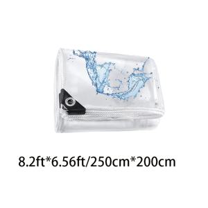 TEMU 헤비듀티 PVC 투명 방수 타프, 내구성 있는 방수, 방진, 방풍, 아일렛 및 로프 포함, 온실, 파티오, 정원, 정자, 가금류 구역, 현관 및 야외용으로 적합