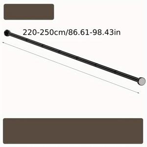 TEMU 스테인리스 스틸 다기능 텔레스코픽 샤워 커튼봉, 커튼봉, 코너 텔레스코픽 봉, 옷장 지지봉, 옷 건조봉, 침실, 발코니, 욕실에 적합