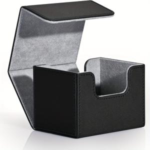 TEMU 카드 덱 박스, 커맨더 덱 케이스 (싱글 슬리브 카드 120+장 수납 가능) |, 플립형 뚜껑, CCG TCG 스포츠 카드에 적합, 트레이딩 카드, 발렌타인데이, 부활절, 크리스마스, 할로윈, 새해 축제 등에 적합