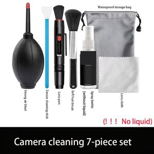 TEMU 7in-1 컴퓨터 휴대폰 카메라 다기능 키트 - 강력한 에어 플러그, 스프레이 병, 마이크로파이버 천, 브러시 등 포함된 완벽한 전문가용 카메라 보호 세트 - 다양한 상황에서 효과적인 렌즈 청소에 필수 도구, 휴대 및 사용이 간편
