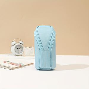 TEMU 새로운 스탠딩 필통, 휴대용 문구 가방, 대용량 연필 홀더, 여행 화장품 정리함, 펜 및 마커 보관함, 메이크업 파우치, 사무실 데스크 오거나이저, 세탁 가능한 학용품 선물 세트