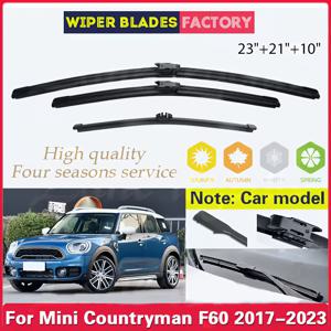 TEMU 컨트리맨 F60 2017-2023용 전면 및 후면 유리창 와이퍼 블레이드 빗자루형 와이퍼