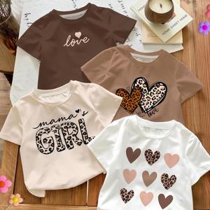 TEMU 랜덤 4가지 색상 중 1개 발송, 여름 티셔츠 - 데일리 및 파티용 니트 탑 - 편안한 라운드넥 티셔츠 - 생일 또는 교복 - 프로페셔널 셔츠, 재미있는 패턴 티셔츠, 아웃도어 스타일