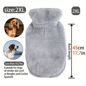 TEMU 가을, 겨울용 부드럽고 편안한 강아지 코트, 양면 사용 가능한 강아지 옷, 두꺼운 보온 애완 동물 의류, 대형, 중형 및 소형견에게 적합