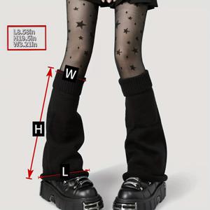 TEMU 중목 플레어형 활용도 높은 양말 커프스, 서브컬처 일본 스타일 JK 교복 스타일 슬라우치 양말 여성용, 가을/겨울용 도톰한 해골과 거미 무늬 다리 라인 교정 양말