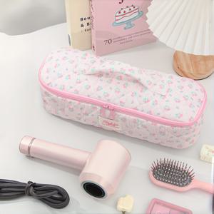 TEMU 이것은 헤어 드라이어, 컬링 아이롱, 브러쉬, 머리끈, 기타 헤어 도구를 보관하는 수납 가방입니다. 제품, 화장품, 속옷, 양말, 동전, 충전 케이블 등을 보관할 수 있습니다.