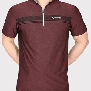 TEMU 남성 시원 쾌적한 여름 데일리 캐주얼 멜란지 반팔 집업 티셔츠 제이드(A11LT021M)