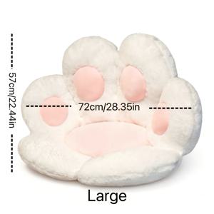 TEMU 두꺼운 고양이 발 쿠션, 곰 발 반폐쇄형 시트 패드, 사무실 플러시 의자 매트, 다다미 바닥 자부톤