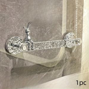 TEMU 1개 쉬운 설치 벽걸이 슬리퍼 랙 - 드릴 필요 없음, 공간 절약형 욕실 & 샤워용 수건 및 슬리퍼 정리대, 튼튼한 플라스틱과 장식적인 악센트, 다양한 방 유형에 적합, 욕실 정리 및 보관