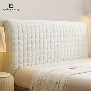 TEMU 퀼팅 디자인의 두꺼운 헤드보드 커버 1개