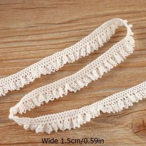 TEMU 탄력 있는 레이스 트림 - 옷 재봉 DIY 공예용 프릴 트림 - 코바늘 스트레치 레이스 트림 DIY 공예 리본