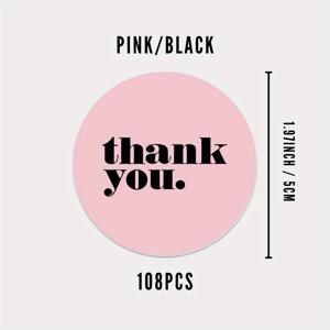 TEMU 2인치/5cm 모던 스타일 감사 스티커 108개입, 소규모 사업 포장, 활기찬 메일, 배송 용품에 적합, 선물 장식, 부티크, 온라인 소매점, 현지 상점, 공예가, 베이킹, 주얼리에 적합