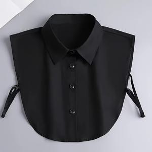 TEMU 다기능 탈착식 셔츠 칼라-민소매, 미끄럼 방지, 폴리에스터 - 레이어드 및 캐주얼 웨어에 적합, 세탁기 사용 가능