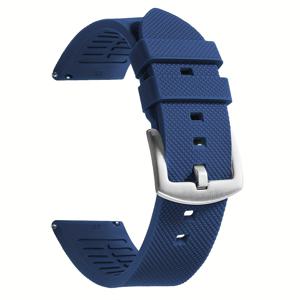 TEMU 미세 격자 패턴 실리콘 시계 밴드, 삼성 5/4/기어 S3/워치 4/3/GT2-3 Pro 호환, 남녀공용 방수 스포츠 시계줄, 20mm 및 22mm 사이즈 선택 가능