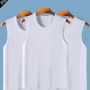 TEMU 남성용 민소매 티셔츠 3pcs - 솔리드 블랙/화이트/그레이 통기성 라운드넥 짐 베스트, 사계절 캐주얼 웨어, 피트니스 및 일상용 - 손세탁 가능한 솔리드 컬러 베이직 티