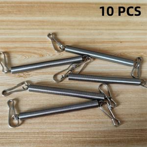 TEMU 10개 스테인리스 스틸 소형 동물 케이지, 더블 클립 스프링 소형 애완 동물 물병 홀더 드링커 고정 스프링