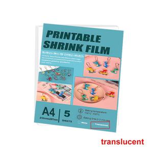 TEMU 인쇄용 수축 비닐 시트, A4 흰색/반투명 수축 필름 종이, 어머니의 날, 추수감사절, 부활절 장식, 창의적인 공예 프로젝트용