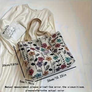 TEMU 여성을 위한 패션 토트백 1개, 우아한 보라색 플로럴 핸드백, 지퍼 잠금 방식의 겨드랑이 가방, 외출, 통근, 학교 또는 일상 사용에 적합합니다. 완벽한 데일리 액세서리 및 완벽한 선물. 스몰 사이즈 미니, 라지 사이즈 레귤러