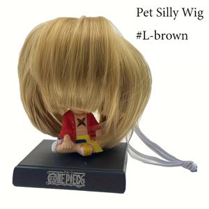 TEMU 다용도 짧은 보브 가발 ( 앞머리 포함), 할로윈, 크리스마스, 추수감사절 의상에 적합한 강아지용