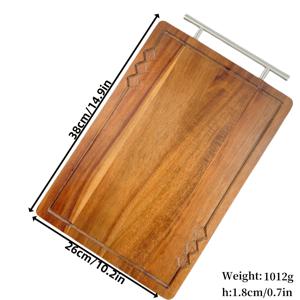 TEMU 궁극의 주방 도마! 움직임 없이 안정적으로 썰 수 있는 초광폭 미끄럼 방지 목재 도마. 40cm X 30cm 손잡이 포함 도마, 38cm X 26cm 치수로 초대형 다용도성. 다질, 뼈 제거, 고기 슬라이스 등 모든 종류의 식품 준비에 이상적. 과일, 빵, 치즈 등에 완벽. 가정, 호텔, 야외용으로 훌륭한 동반자