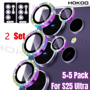 TEMU 삼성 S25 울트라/S24 울트라/S23 울트라 카메라 렌즈 보호기 글리터, 9H 강화 유리 메탈 링 카메라 커버 [설치 트레이 포함] 갤럭시 S25 울트라용 컬러풀 글리터 카메라 프로텍터 장식 액세서리