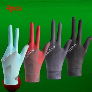 TEMU 4개 세트 전문 빌리어드 장갑, 통기성 및 고탄력 풀 핑거 풀 장갑