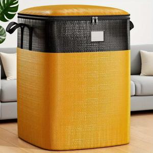 TEMU 1개 180L 초대형 헤비듀티 접이식 이사 가방 (2개 세트), 지퍼 & 손잡이가 있는 공간 절약용 보관 박스, 옷과 이불 정리용