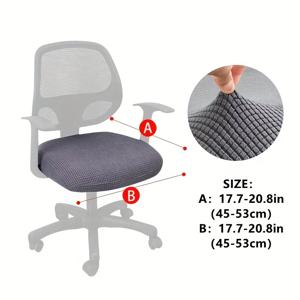 TEMU 싱글 오피스 의자 커버, 탄성과 신축성이 있어 딱 맞게 착용, 먼지 및 스크래치 방지용 두께 강화, 밀착되며 완벽하게 덮는 통합 디자인 - 컴퓨터 책상 및 의자와 호환 가능