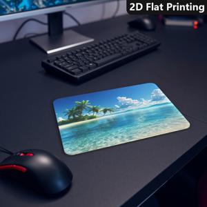 TEMU 트로피컬 아일랜드 풍경 마우스 패드, 다양한 사이즈로 제공, PC, 노트북, 사무실 및 게이밍 환경에 적합, 미끄럼 방지 표면 디자인