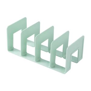 TEMU 그린 아크릴 책장, 고정형 탁상용 수납 정리대, 사무실 및 가정용 책상 정리를 위한 플라스틱 책장, 책장 장식