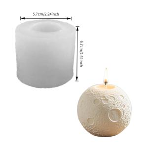 TEMU 3D 달 모양 비누 및 향기 석고 실리콘 몰드 - 캔들 장식 공예용, 재사용 가능한 가정용 장인 몰드, 다용도 수제 도구