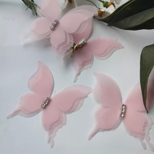 TEMU 15개 미니 오간자 나비, 3D 리얼리스틱 파스텔 나비 장식, DIY 공예, 헤어 액세서리, 사진 소품 및 장식에 이상적. 웨딩, 신부 장식, 선물 포장, 스크랩북, 드레스, 셔츠, 가방 등 장식에 완벽한 섬세한 투명 날개 디자인