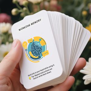 TEMU ADHD 및 자폐증 지원을 위한 실행 기능 플래시카드 - SEL 교실 자료, 청소년/학생을 위한 시스템이 있는 생활 기술 카드 - 대처 전략 및 조직 도구 (영어) - 교사/PT를 위한 일상 사용