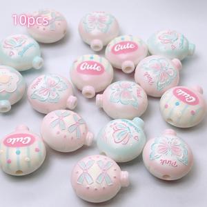 TEMU 10개입 양면 프린팅 핫에어 풍선 수직 구멍 루즈 비즈 가방걸이 비즈펜 모바일 체인 액세서리