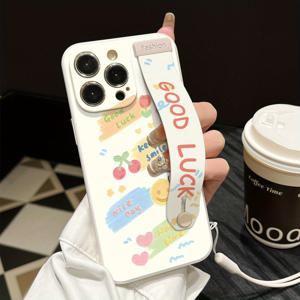 TEMU 패션 트렌드 큐브 스타일 손목 스트랩 폰 케이스, 신선한 패턴 프린트 애플 시리즈 아이폰 17/16/15/14/13/12/11/플러스/프로/맥스, 갤럭시 시리즈 A03/A04/A05/A15/A25/A35/A53/A54/A55/S23/S24/S25