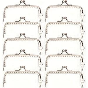 TEMU 크로셰 핸드백용 10개 지갑 버클 교체 프레임 - 사각 광택 잠금 버클 도구, DIY 핸드메이드, 지갑 프레임, 지갑 만들기 용품, DIY 지갑 제작